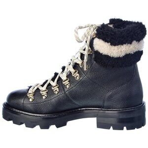 Jimmy Choo Eshe Leather & Shearling Boot Women's 37